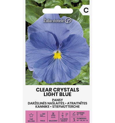 PANSY CLEAR CRYSTALS LIGHT BLUE