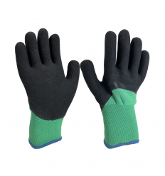 WINTER LATEX GLOVES NM1355DF-GN/BLK, SIZE 10