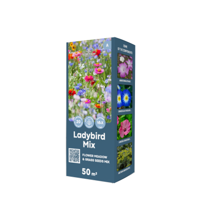 FLOWER MEADOW & GRASS SEEDS MIX LADYBIRD