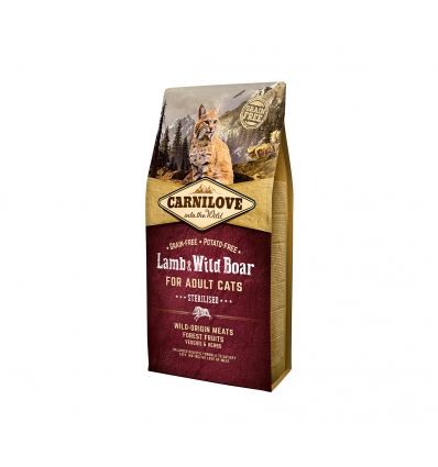 CARNILOVE LAMB&WILD BOAR STERILISED 2KG FOR CATS