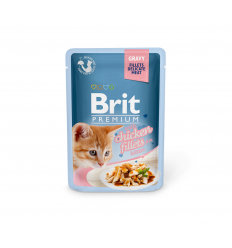 BRIT PREMIUM DELICATE FILLETS IN GRAVY WITH CHICKEN KONSERVAI 85G KAČIUKAMS