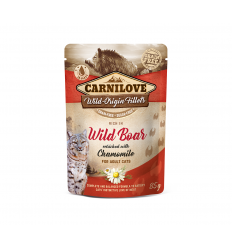 CARNILOVE WILD BOAR CHAMOMILE KONSERVAI 85G KATĖMS