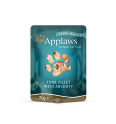 APPLAWS TUNA FILLET WITH WHOLE ANCHOVY POUCH 70G FOR CATS 8006ML-A