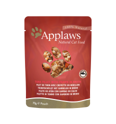 APPLAWS TUNA FILLET WITH PACIFIC PRAWN POUCH 70G FOR CATS 8008ML-A