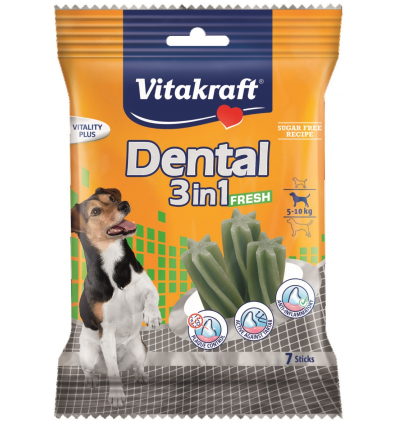 VITAKRAFT DENTAL SNACK 3IN1 FRESH SMALL 120G 2330891 FOR DOGS