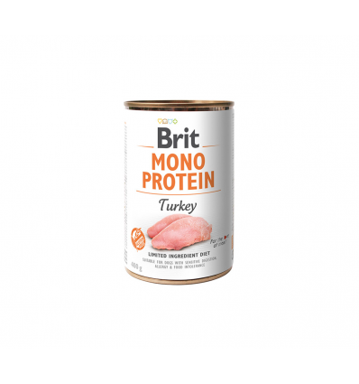 BRIT CARE TURKEY MONO PROTEIN KONSERVAI 400G ŠUNIMS