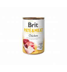 BRIT CARE CHICKEN&TURKEY PATE&MEAT KONSERVAI 400G ŠUNIUKAMS