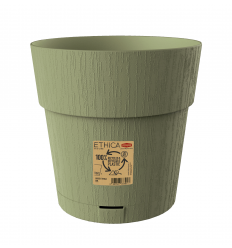 Plastic Pot with Saucer, Green, 25X25CM (68102)