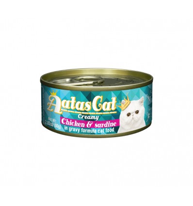 AATAS CHICKEN&SARDINE KONSERVAI 80G KATĖMS