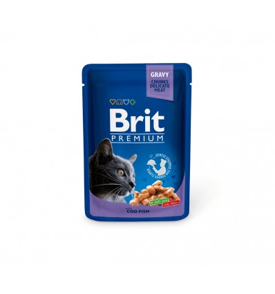 BRIT PREMIUM COD FISH KONSERVAI 100G KATĖMS