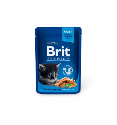 BRIT PREMIUM CHICKEN CHUNKS POUCH 100G FOR KITTENS