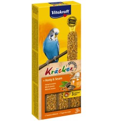 VITAKRAFT SKANĖSTAS KRACKER MEDUS/SEZAMAS 3VNT 2121243 PAPŪGĖLĖMS