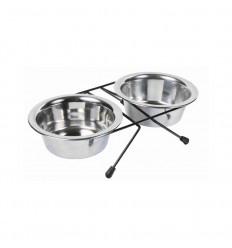 TRIXIE BOWL SET 2X0,45L, 13CM-28X6X15CM FOR DOGS