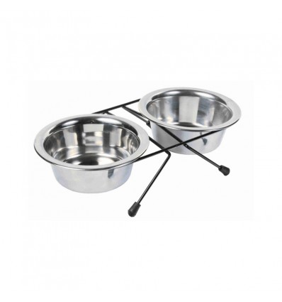 TRIXIE BOWL SET 2X0,45L, 13CM-28X6X15CM FOR DOGS