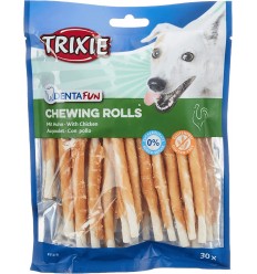 TRIXIE DENTA FUN CHICKEN CHEWING ROLLS 28CM 3PCS 250G SNACK FOR DOGS