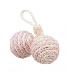 TRIXIE TOY 2 BALLS ON A ROPE 4,5CM FOR CATS