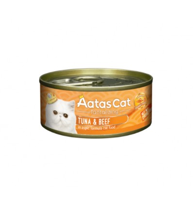 AATAS TUNA&BEEF KONSERVAI 80G KATĖMS