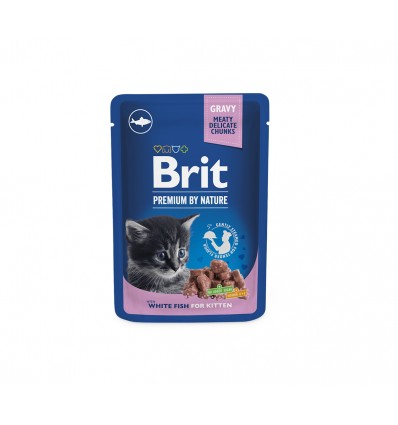 BRIT PREMIUM WHITE FISH POUCH 100G KITTENS