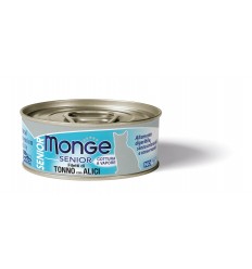 MONGE JELLY - WET CAT YELLOWFIN TUNA WITH ANCHOVIES IN GRAVY - SENIOR 80G FOR CATS