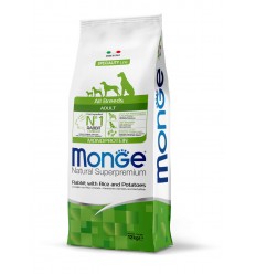 MONGE DRY DOG SPECIAL LINE - ALL BREEDS ADULT RABBIT, RICE & POTATOES 12KG FOR DOGS