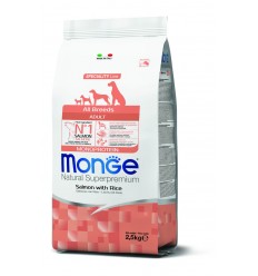 MONGE DRY DOG SPECIAL LINE - ALL BREEDS ADULT SALMON & RICE 2,5KG ŠUNIMS