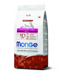 MONGE DRY DOG SPECIAL LINE - EXTRA SMALL ADULT LAMB, RICE&POTATOES 2,5KG FOR DOGS