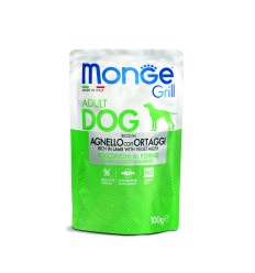 MONGE GRILL- DOG POUCHES LAMB & VEGETABLES 100G FOR DOGS