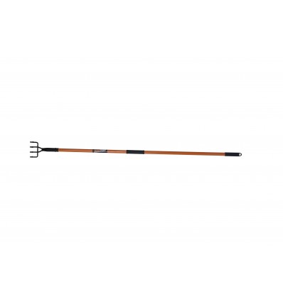 4 PRONGS CULTIVATOR WITH FIBREGLASS HANDLE TOTAL LENGTH:1500MM