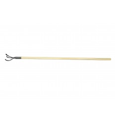 GARDEN 3 PRONGS CULTIVATOR WITH WOOD HANDLE TOTAL LENGTH:1500MM