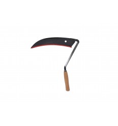 GARDEN HARVEST STEEL GRASS FARMING SICKLE WOOD HANDLE