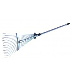 ZINC ADJUSTABLE RAKE WITH STEEL PIPE HANDLE