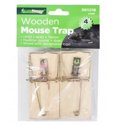 WOODEN MOUSE TRAP, 2PCS, 18X8CM