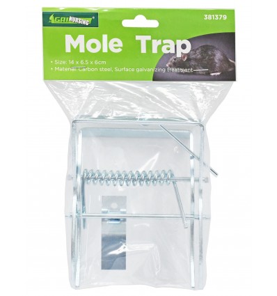 METAL MOLE TRAP, GALVANIZED, 14X6CM