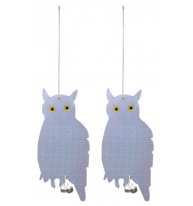 BIRD SCARER OWLS SET, 2PCS