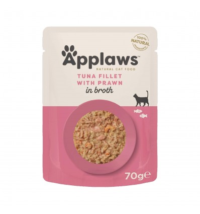 APPLAWS TUNA FILLET WITH PACIFIC PRAWN KONSERVAI 70G KATĖMS 8008ML-A