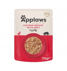 APPLAWS CHICKEN BREAST WITH BEEF IN JELLY POUCH 70G FOR CATS 8252ML-A