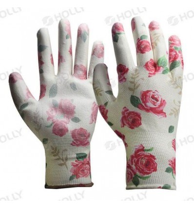 GLOVES WITH PU, PINK, D7