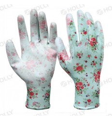 GLOVES WITH PU, LIGHT BLUE, D7