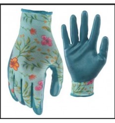 GLOVES WITH NITRILE, LIGHT BLUE, D7