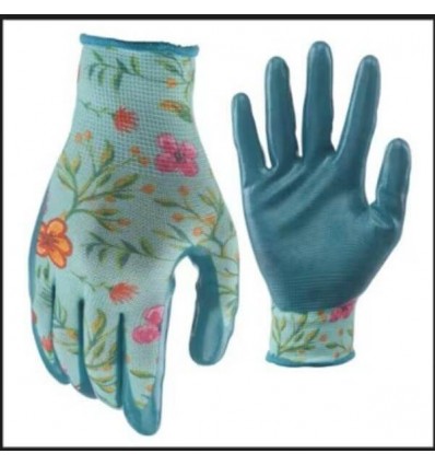 GLOVES WITH NITRILE, LIGHT BLUE, D7