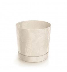 POT WITH SAUCER WHITE, 11CM