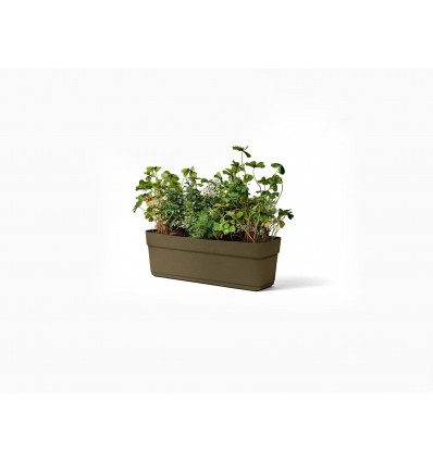 POT WITH WATER RESERVE GRID, BROWN, 60CM