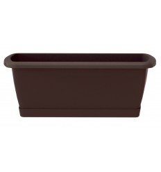 Outdoor flower box ISE800P, brown, 60 cm