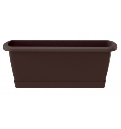 Outdoor flower box ISE800P, brown, 60 cm