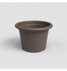 Plastic Cylinder Pot Dark Brown 20x14 cm