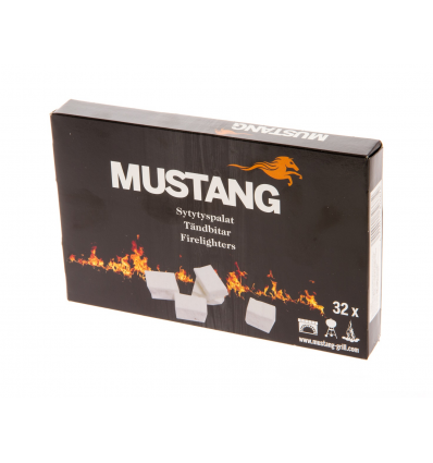 MUSTANG FIRELIGHTERS WHITE 32PCS 182667